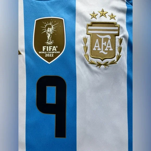 adidas Blue and White Striped Jersey